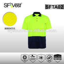 2015 SFVEST man dress High Visibility Reflective hi vis work polo t shirt